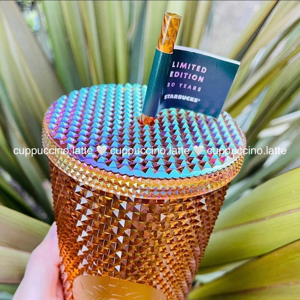✨NEW SET✨Starbucks 50th Anniversary Honeycomb Venti & Grande Studded Tumblers - Picture 12 of 14